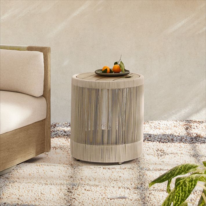 Porto Outdoor Round Side Table (17") | West Elm (US)
