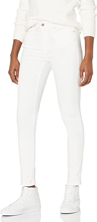 Amazon.com: Amazon Essentials Women's Mid-Rise Skinny Jean, White, 0 Regular : Clothing, Shoes & ... | Amazon (US)