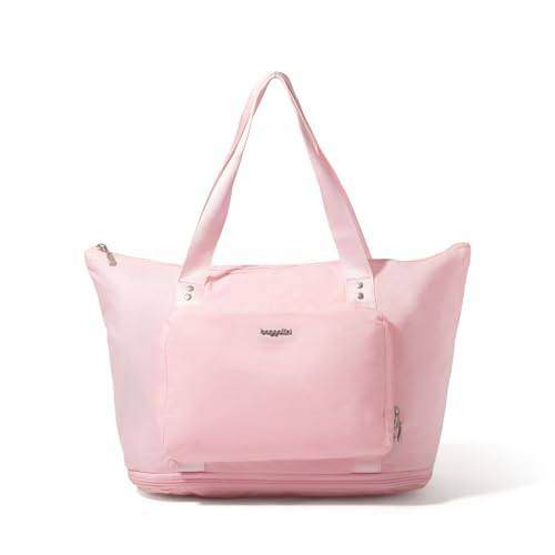 Carryall Expandable Lightweight Travel Tote 22" Packable Folding Compact Nylon Washable Weekender w/Luggage Sleeve | Amazon (US)