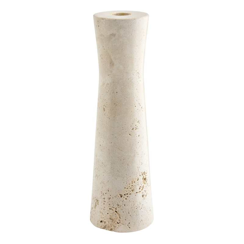Travertine Marble Taper Candle Holder, 10" | At Home