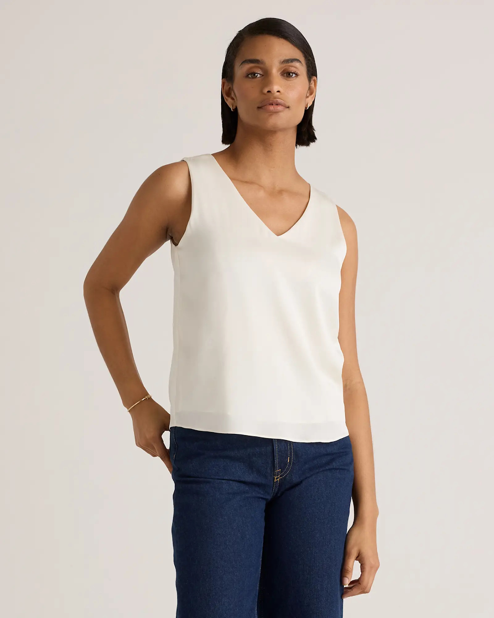 Washable Stretch Silk Tank | Quince | Quince
