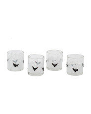 Set Of 4 Heart Bats Double Old Fashioned Glasses | Halloween | Marshalls | Marshalls