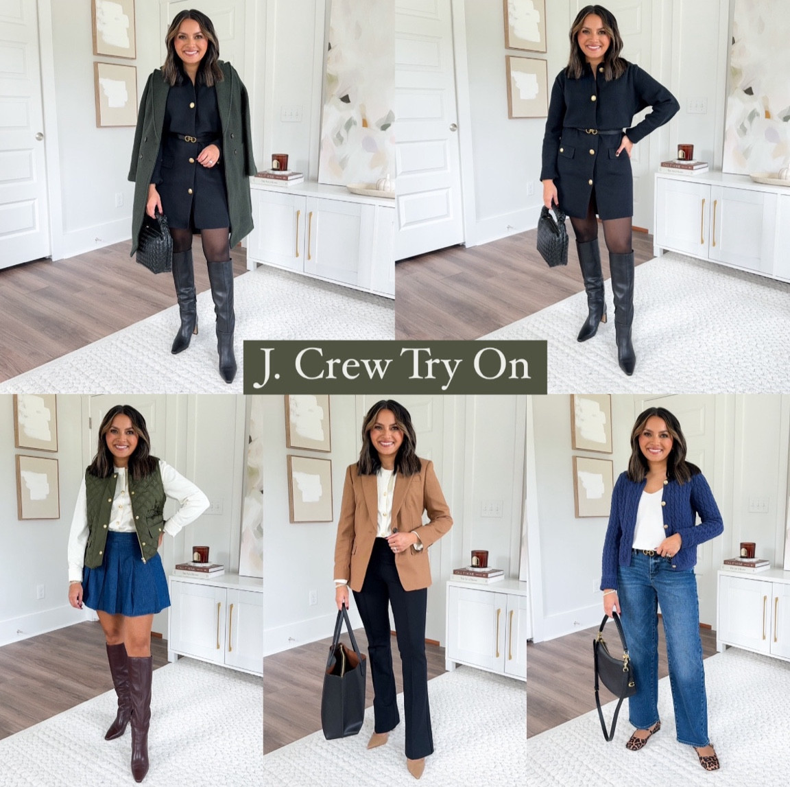 Olive green topcoat size 0 petite TTS 
Black sweater blazer size XS TTS 
Black reversible belt size XS TTS 
Black tights size small TTS
Black boots size 5 TTS 

Black sweater blazer size XS TTS 
Black reversible belt size XS TTS 
Black tights size small TTS
Black boots size 5 TTS 

Olive green quilted barn vest size XXS TTS 
Ivory cardigan size XXL girls TTS 
Denim pleated skirt size 14 girls TTSS
Brown spice boots size 5 TTS 

Camel blazer size 0 petite TTS 
Ivory cardigan size XXL girls TTS 
Black pants size S petite TTS - code HONEYSWEETSPANX for 15% off and free shipping 
Nude heels size 5 TTS 


Navy cardigan size XXS TTS 
White tank - old, similar linked 
Black reversible belt size XS TTS 
Barrel jeans size 0 petite - sized down one size  
Leopard ballet flats size 5 TTS 

Fall outfit 
Fall style 
Workwear 
Work outfit 
Office outfit 
Fall ootd 

Honey Sweet Petite 
Honeysweetpetite

#LTKStyleTip #LTKFallSale #LTKWorkwear