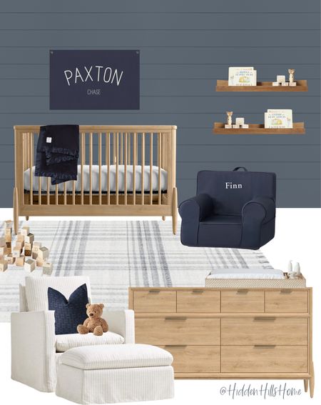 Nursery decor, nursery mood board, baby boys room, nursery inspiration, navy blue baby’s room Inspo, nursery design #nursery
Wall color is SW Granite Peak

#LTKfamily #LTKbaby #LTKkids