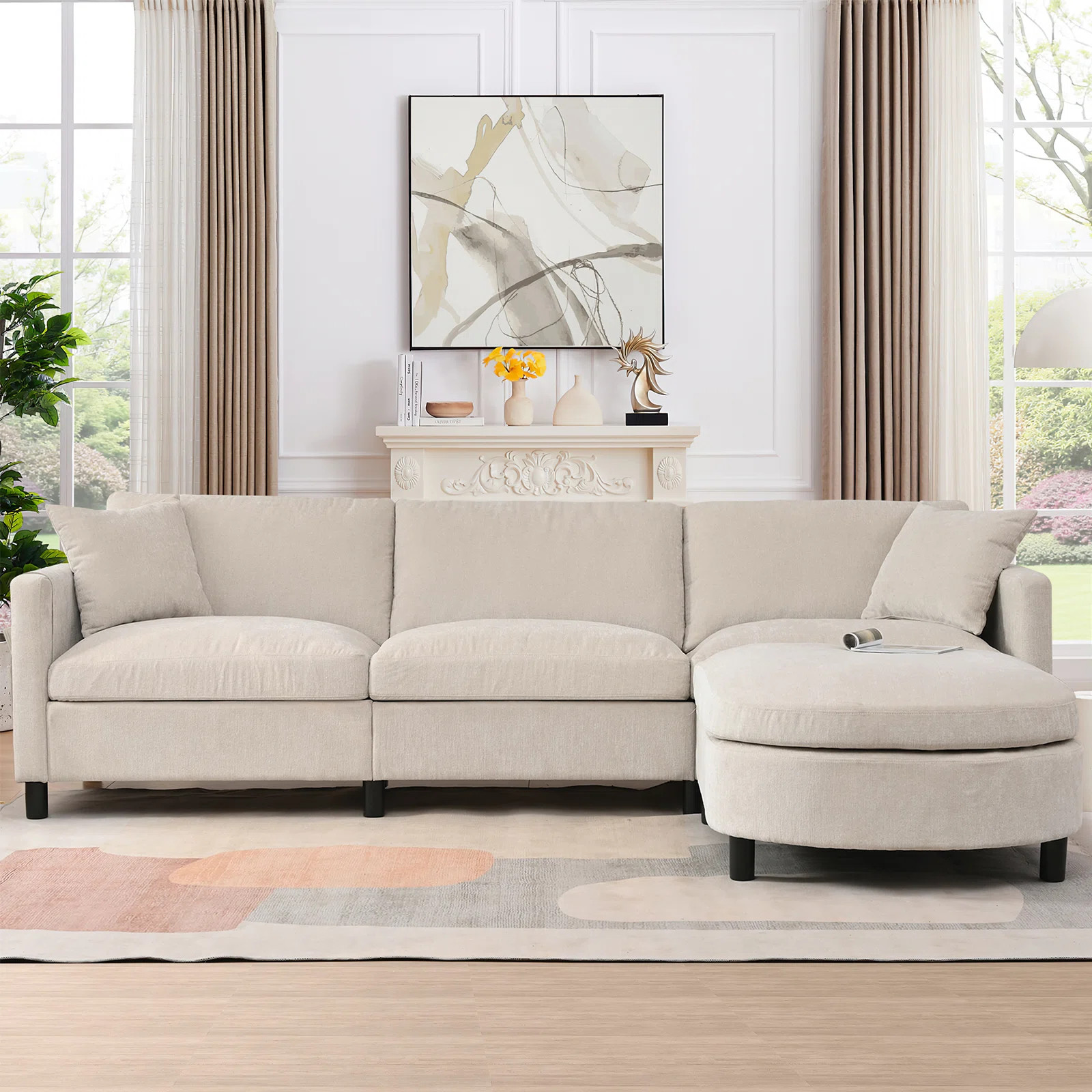 Ebern Designs Milka 2 - Piece Upholstered Sectional & Reviews | Wayfair | Wayfair North America