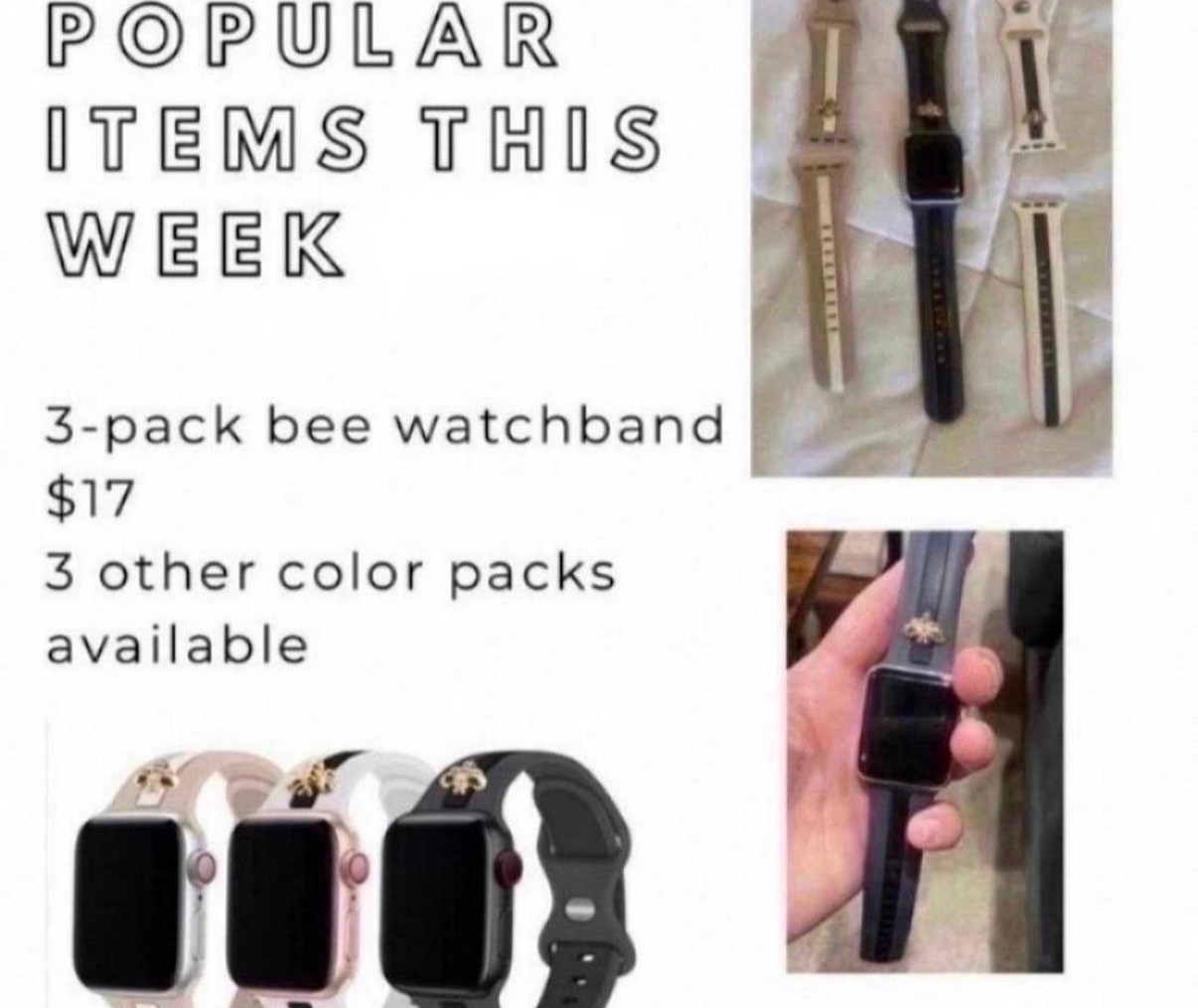 Gift idea for her : designer-look watchband 3-pack 


#designerdupe #applewatchband #watchband #beewatchband #giftsforher #giftsunder20 #giftsunder25 #budgetfinds #budgetfriendly #under25 
 #LTKGiftGuide

#LTKOver40 #LTKU