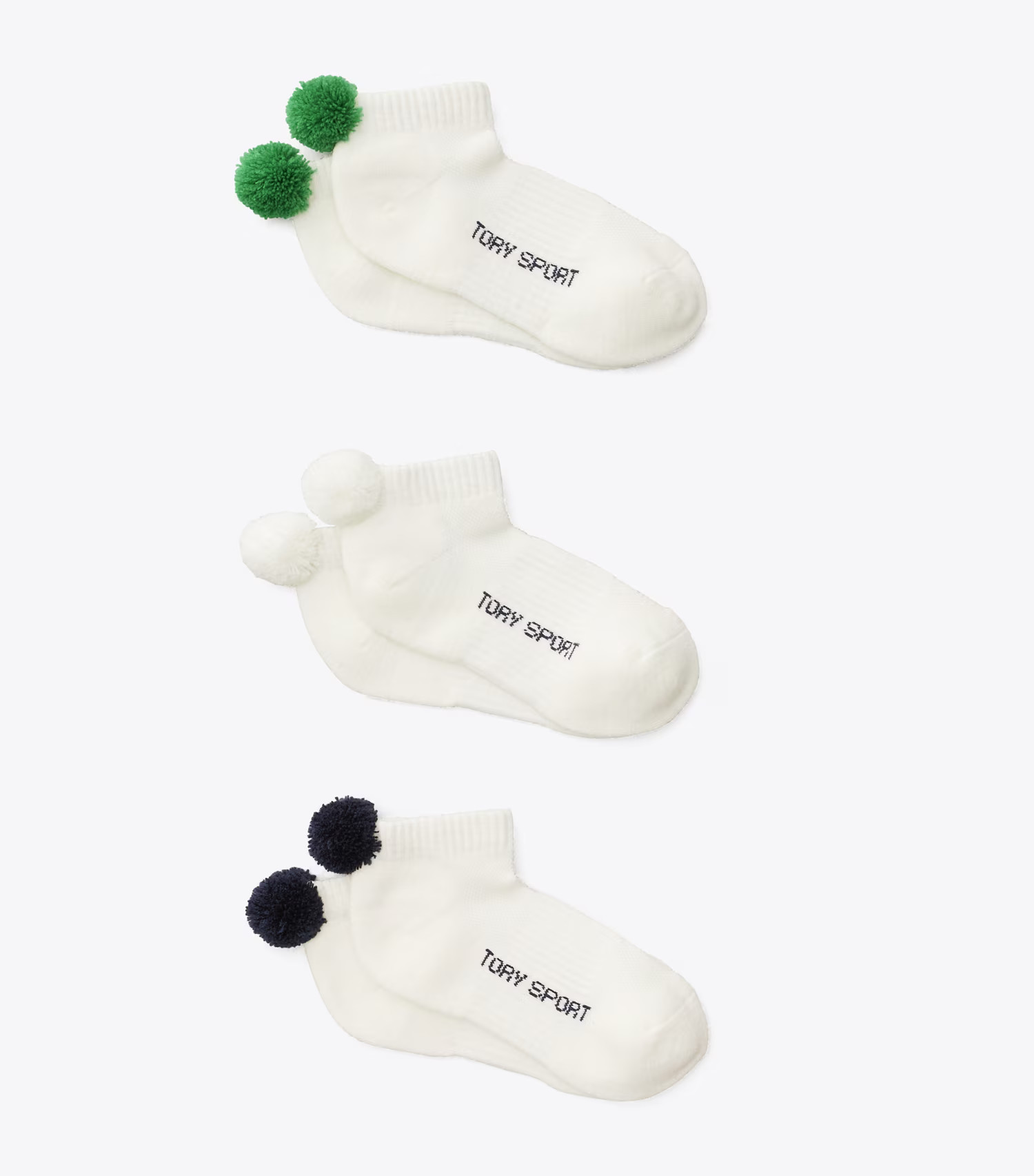 Performance Compression Pom-Pom Socks, 3-Pack: Women's Designer Socks | Tory Sport | Tory Burch (US)