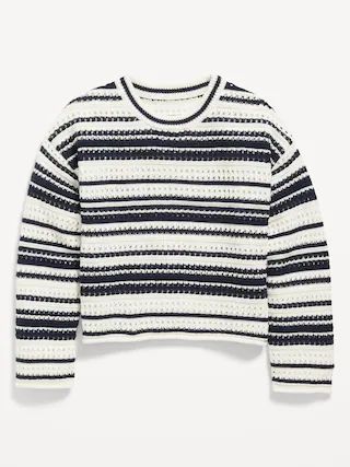 Striped Crochet-Knit Sweater for Girls$21.99$34.9930% Off! Price as marked. Image of 5 stars, 0 a... | Old Navy (US)