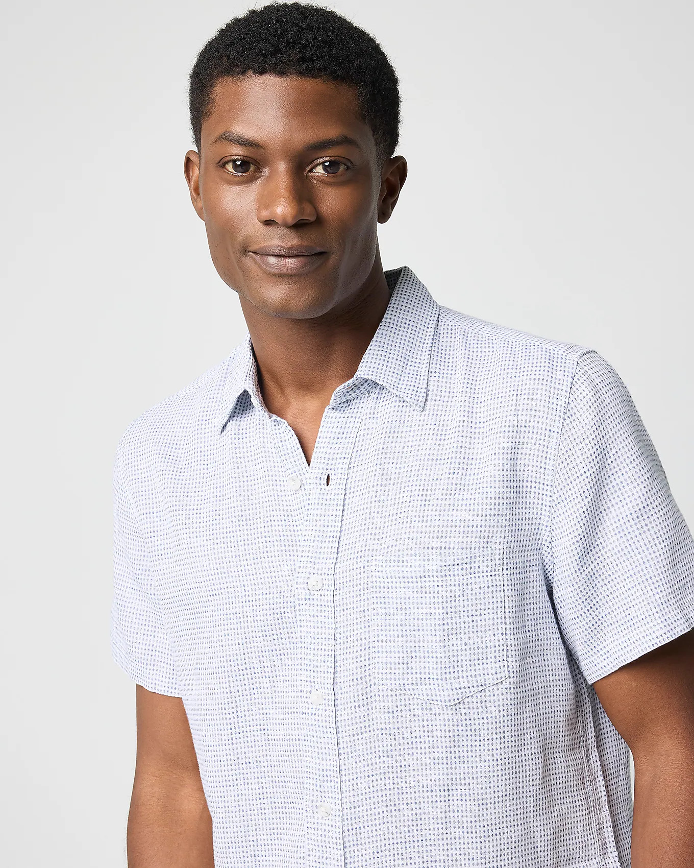Short-sleeve dobby dot shirt | J.Crew Factory