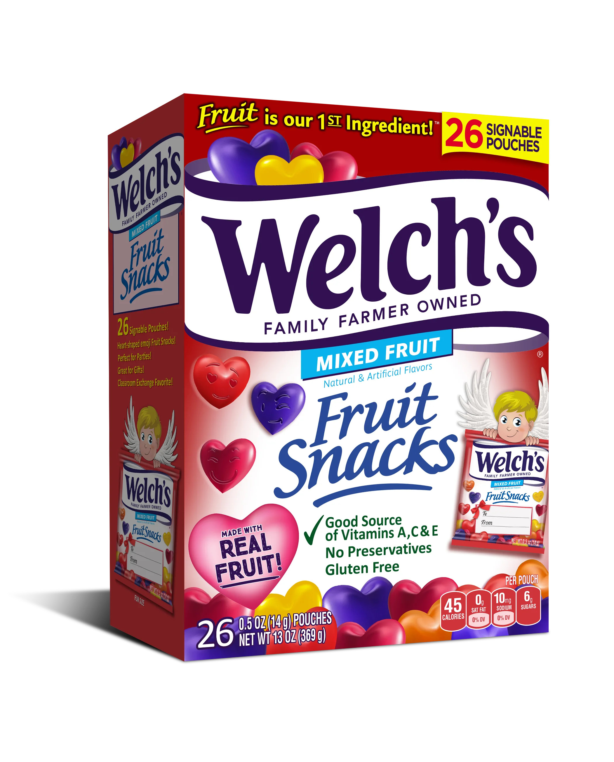 Welch's Valentine's Day Fruit Snacks Mixed Fruit 26 Ct | Walmart (US)
