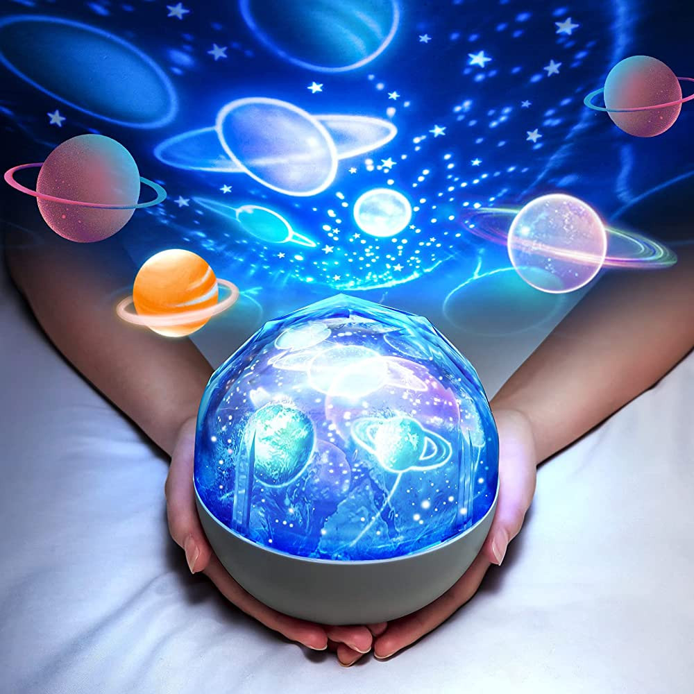 One Fire Solar System Projector Night Light for Kids, 360°Rotating + 5 Films Kids Night Light Pr... | Amazon (US)