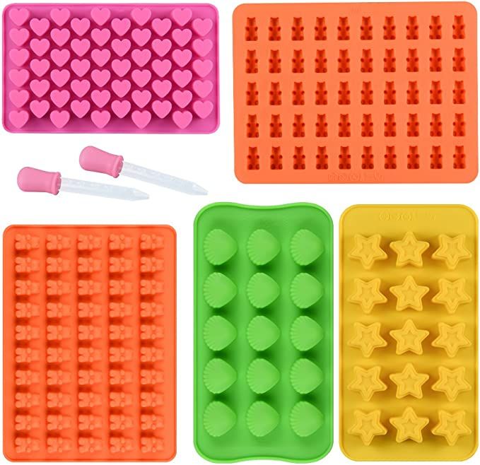 Chocolate Molds Gummy Molds Silicone - Candy Mold and Silicone Ice Cube Tray Nonstick Including H... | Amazon (US)