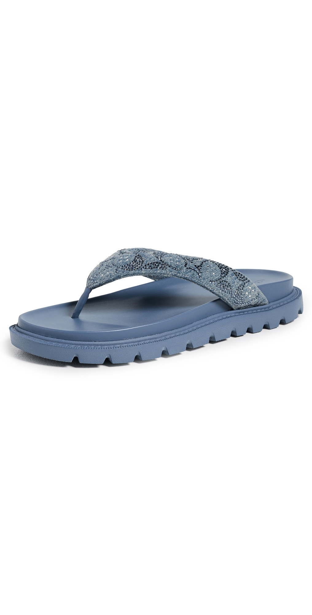 Coach Brynn Thong Sandals Denim Crystals 6 | Shopbop