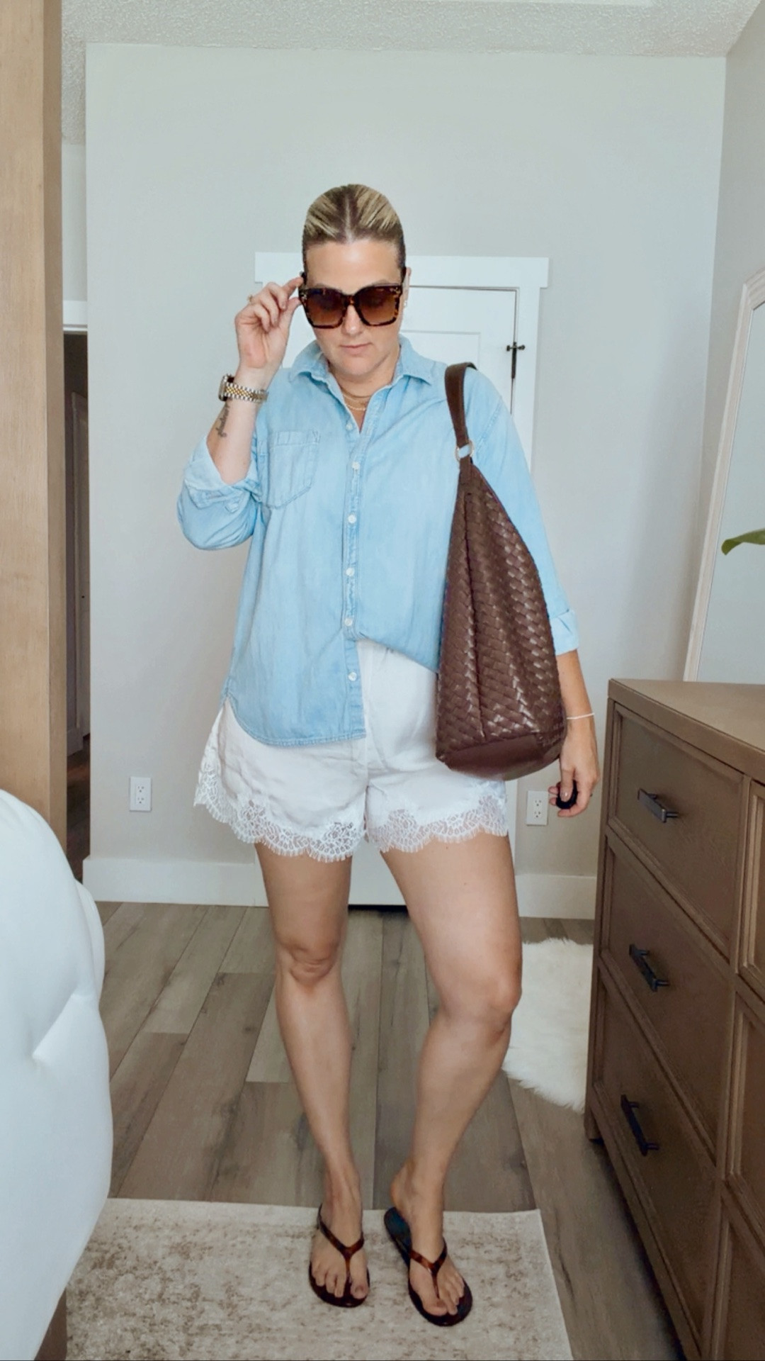 Casual birthday lunch with my favorite people 🤎 Easy, comfy + put together. My top & shorts are Old Navy⁠￼ in a size L, and I sized up one in the sandals. Linking similar options so you can recreate the look! ✨

#Over40Style #MidsizeStyle #CasualOutfit #AffordableFashion #EverydayStyle

#LTKootd #LTKMidsize #LTKOver40