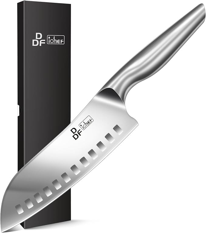 Chef Knife 7 Inch, High-Carbon Stainless Steel Santoku, Dishwasher Safe | Japanese Kitchen Knife ... | Amazon (US)