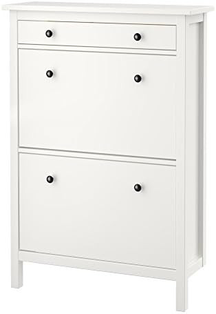 IKEA Hemnes Shoe Cabinet With 2 Compartments, White | Amazon (US)