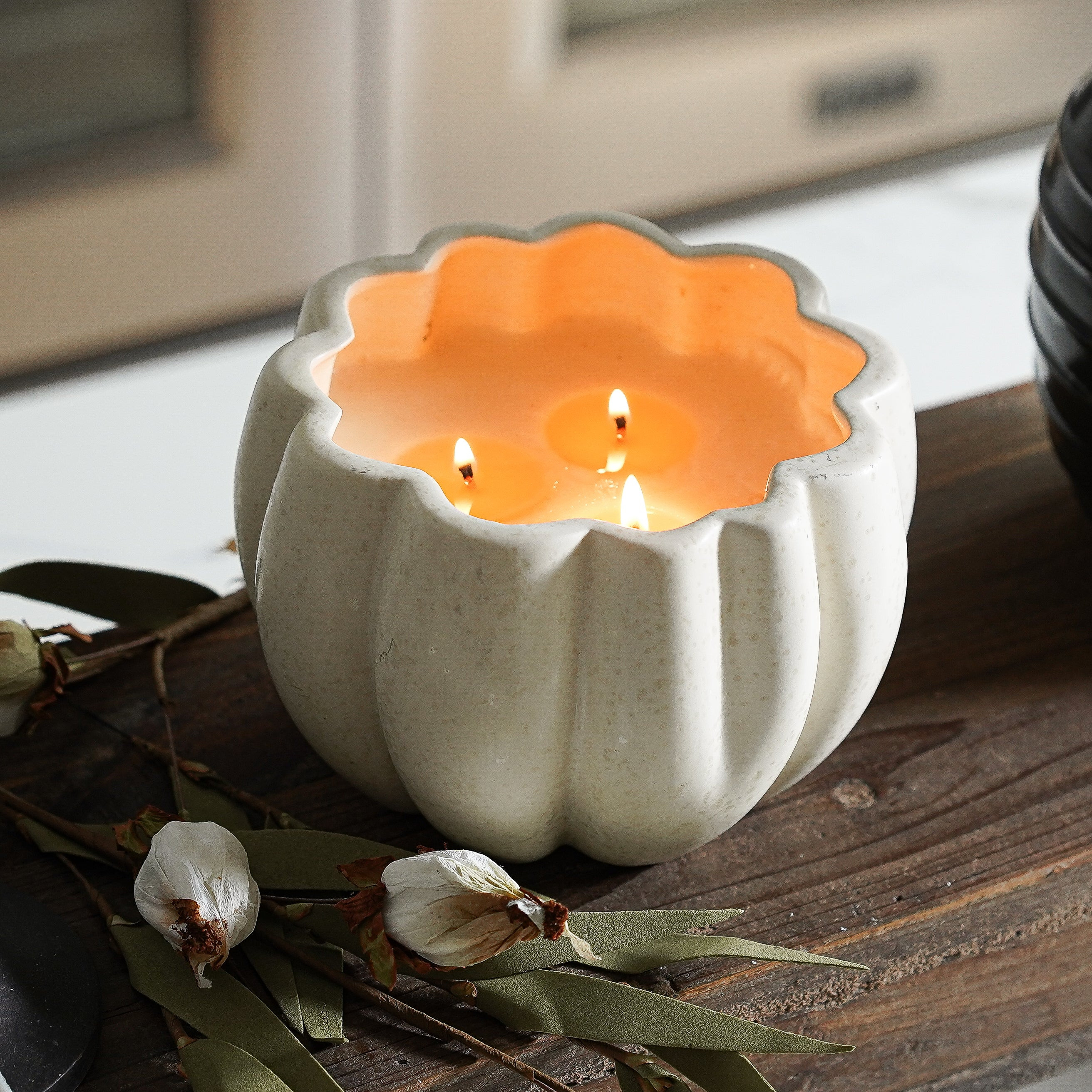 Ceramic Pumpkin Jar Candle | Large | MJHome
