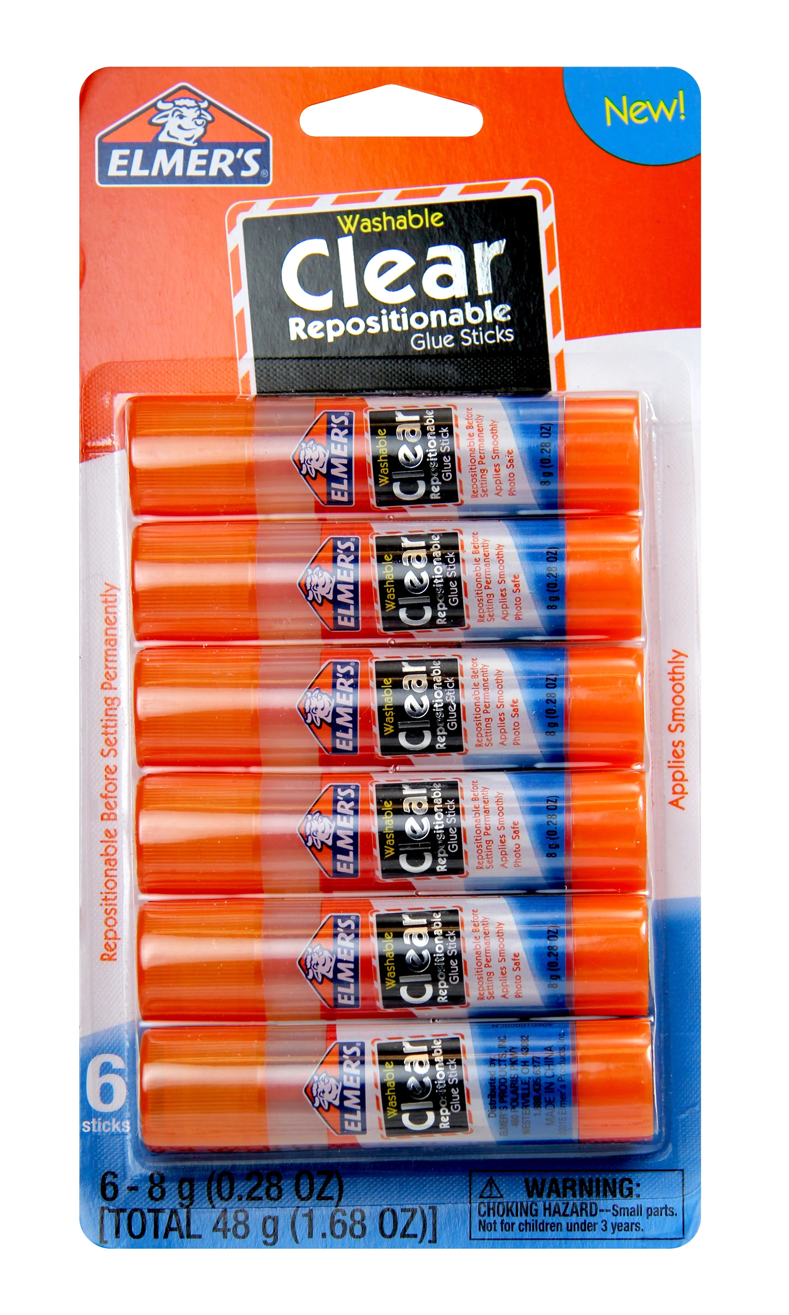 Elmer's Non Toxic Clear Glue Sticks, 6 Count - Walmart.com | Walmart (US)