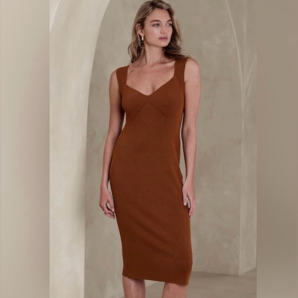 NWT Banana Republic Sweetheart Midi Sweater Dress Size Small | Poshmark