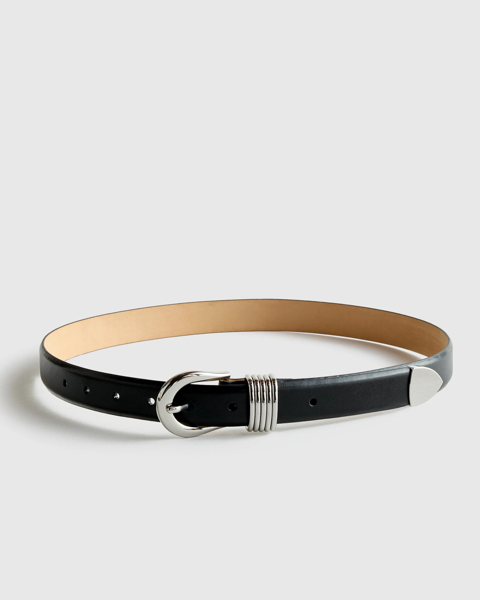 Quince | Women's Daphne European Leather Keeper Belt in Espresso, Size XL | Quince