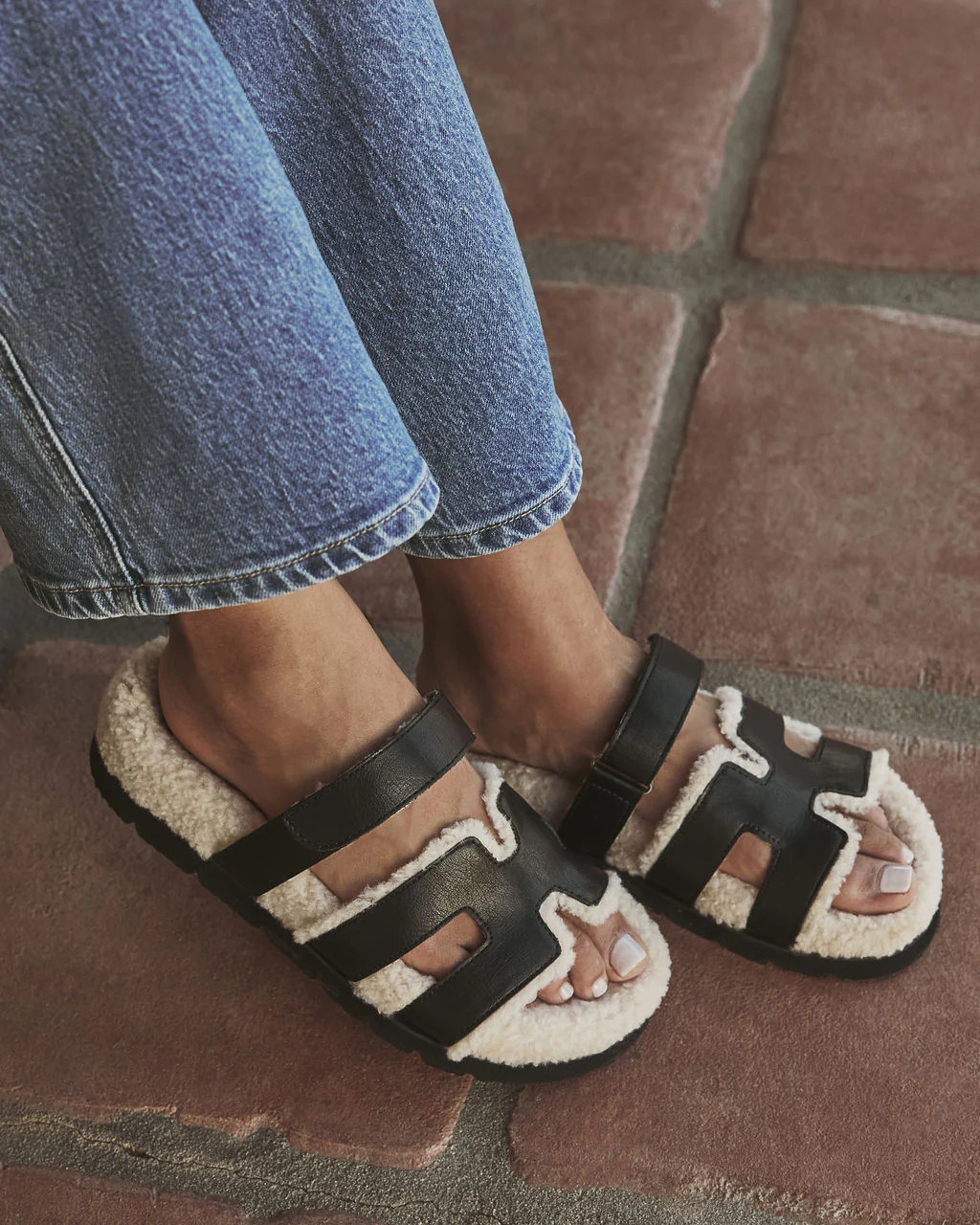Adelene Sherpa Lined H-Strap Sandal | VICI