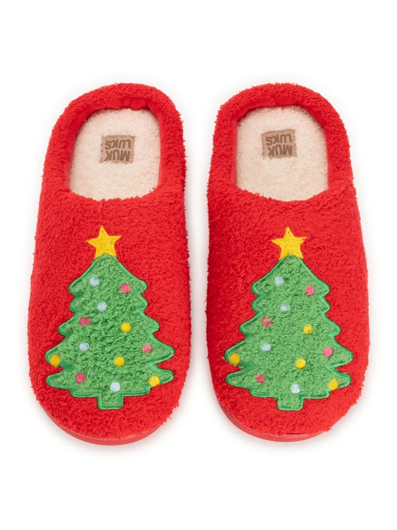 MUK LUKS Women's Cozy Holiday Clog Slipper - Walmart.com | Walmart (US)