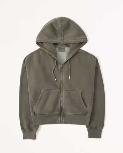 Essential Sunday Hooded Full-Zip | Abercrombie & Fitch (US)