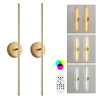 KARTOOSH Battery Operated Wall Sconces with Remote Control, Dimmable Wall Sconces Set of Two, 350... | Amazon (US)