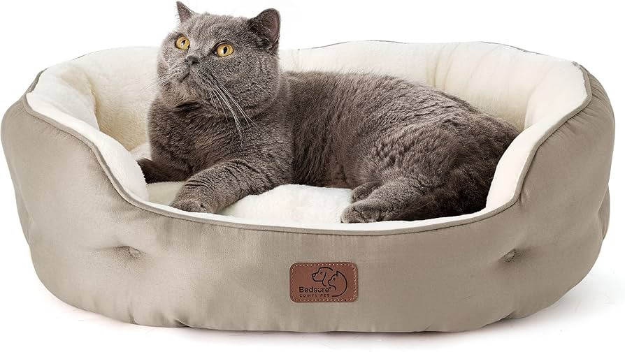 Bedsure Dog Beds for Small Dogs - Round Medium Cat Beds for Indoor Cats, Washable Pet Bed for Pup... | Amazon (US)