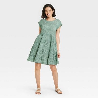 Women's Short Sleeve Babydoll Tiered Dress - Knox Rose™ | Target