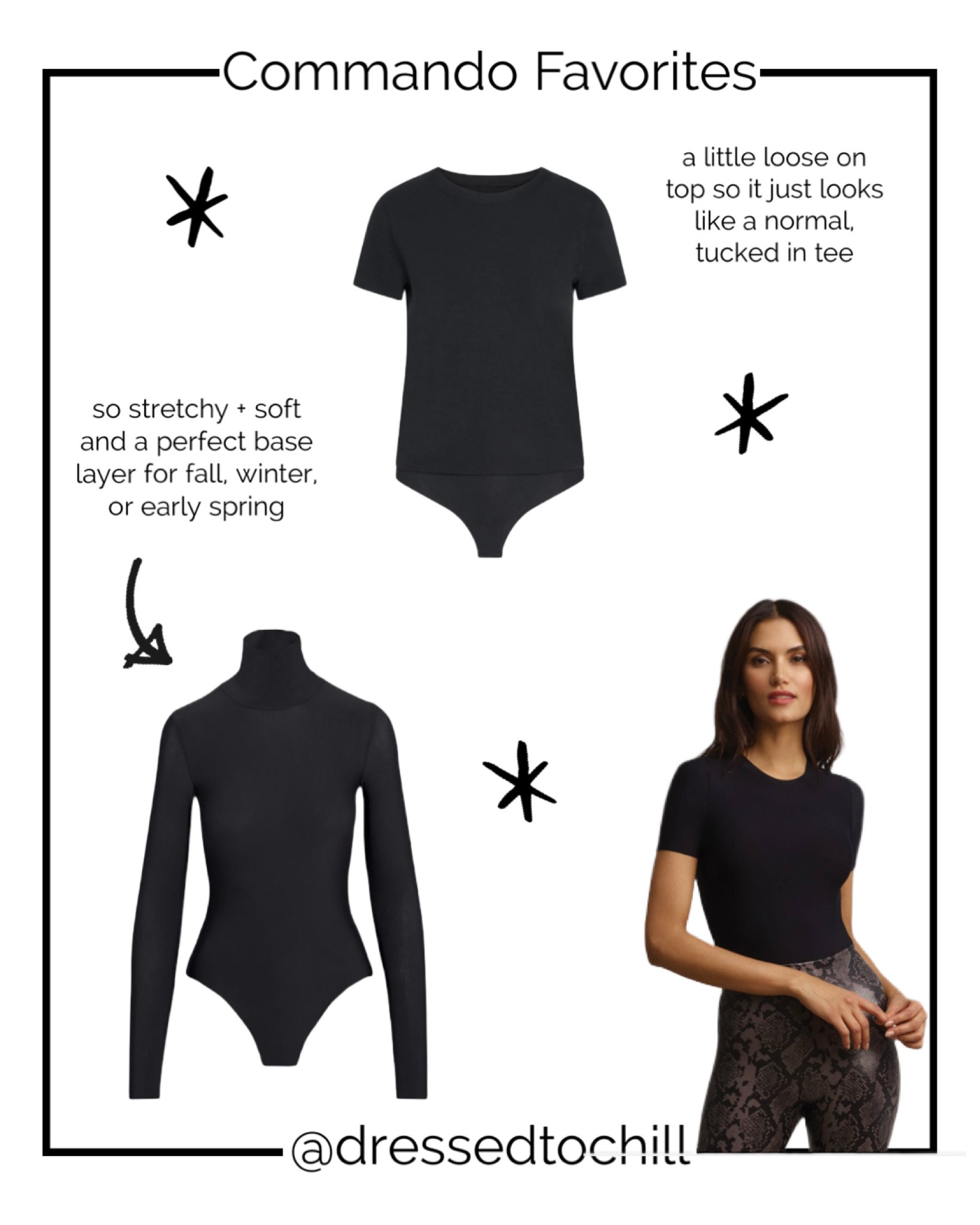 I have at least two of each of these and the cotton tee bodysuit comes in white too! Wear them alone as basics or wear them as first layers.

The “butter” collection pieces are smooth, soft, and stretchy! (The “ballet" collection feels more like tights - kind of sheer and rip easily.)

#LTKSeasonal #LTKworkwear #LTKstyletip