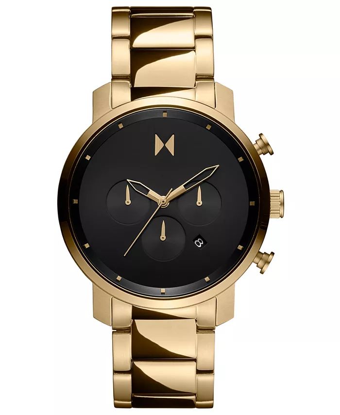 Men's Chronograph Gold-tone Stainless Steel Bracelet Watch 45mm | Macy's