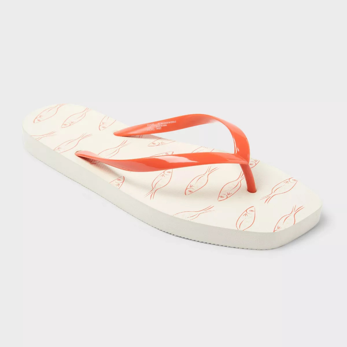 Women's Palmer Sardine Square Toe Flip Flops - Shade & Shore™ Orange | Target