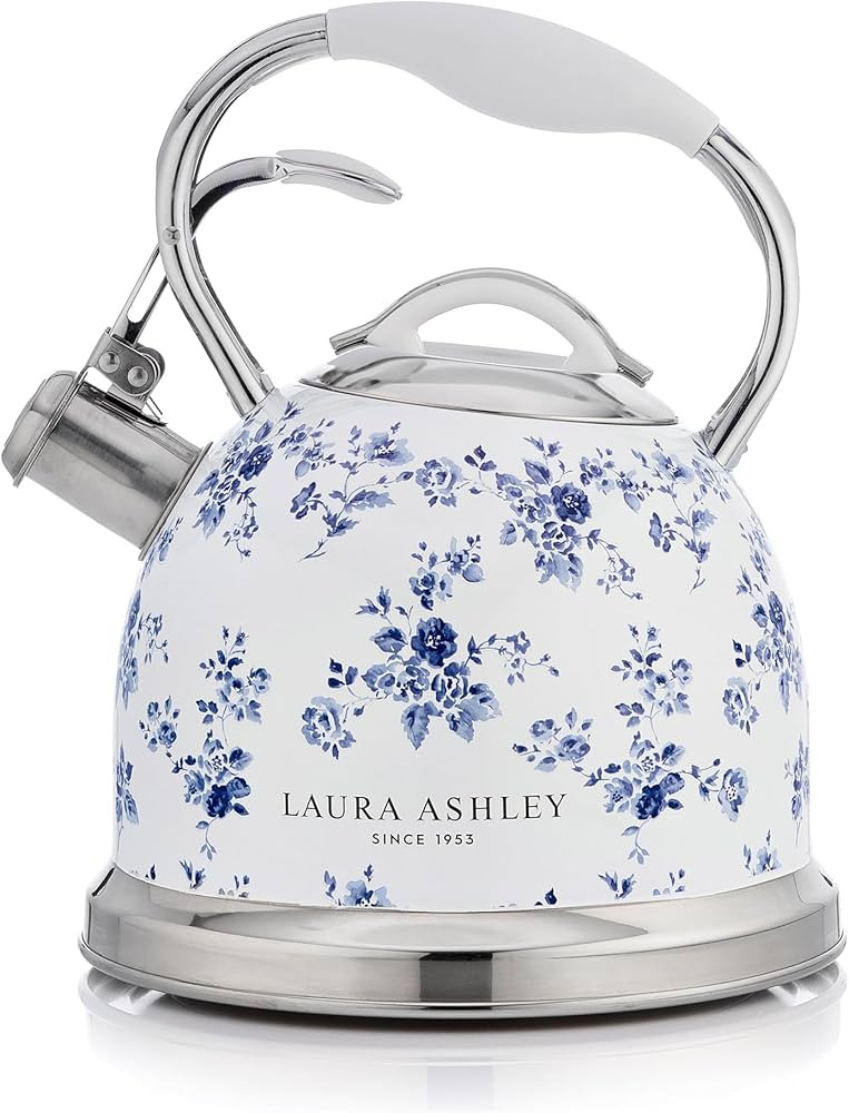 Laura Ashley China Rose Stovetop Kettle with Whistle - 2.5L Fast Boil Stainless Steel Kettle Stov... | Amazon (CA)