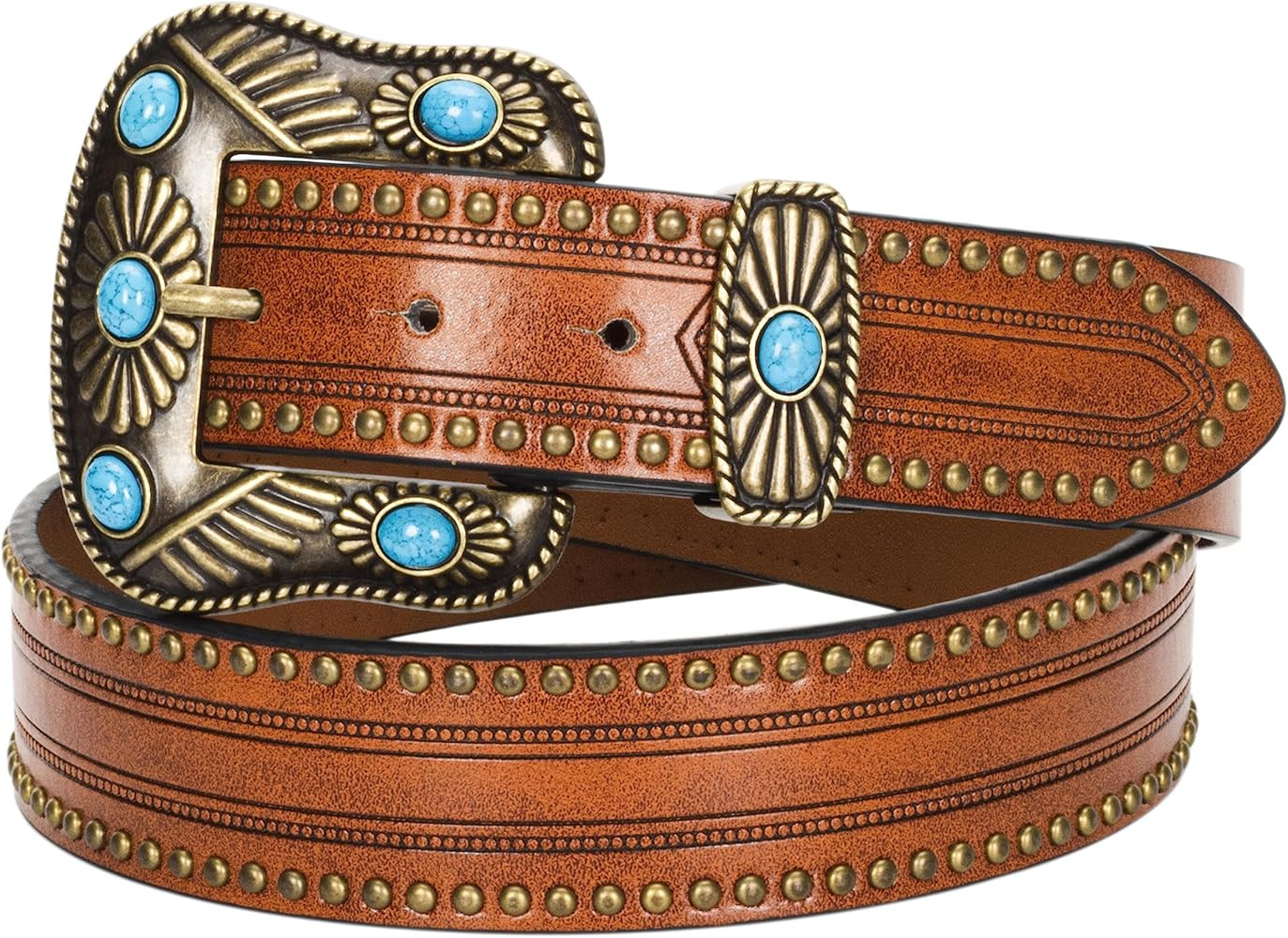 INOGIH Glitter Western Cowboy Style Rhinestone Belt Luxury Bling Bling Diamond Crystal Studded Be... | Amazon (US)