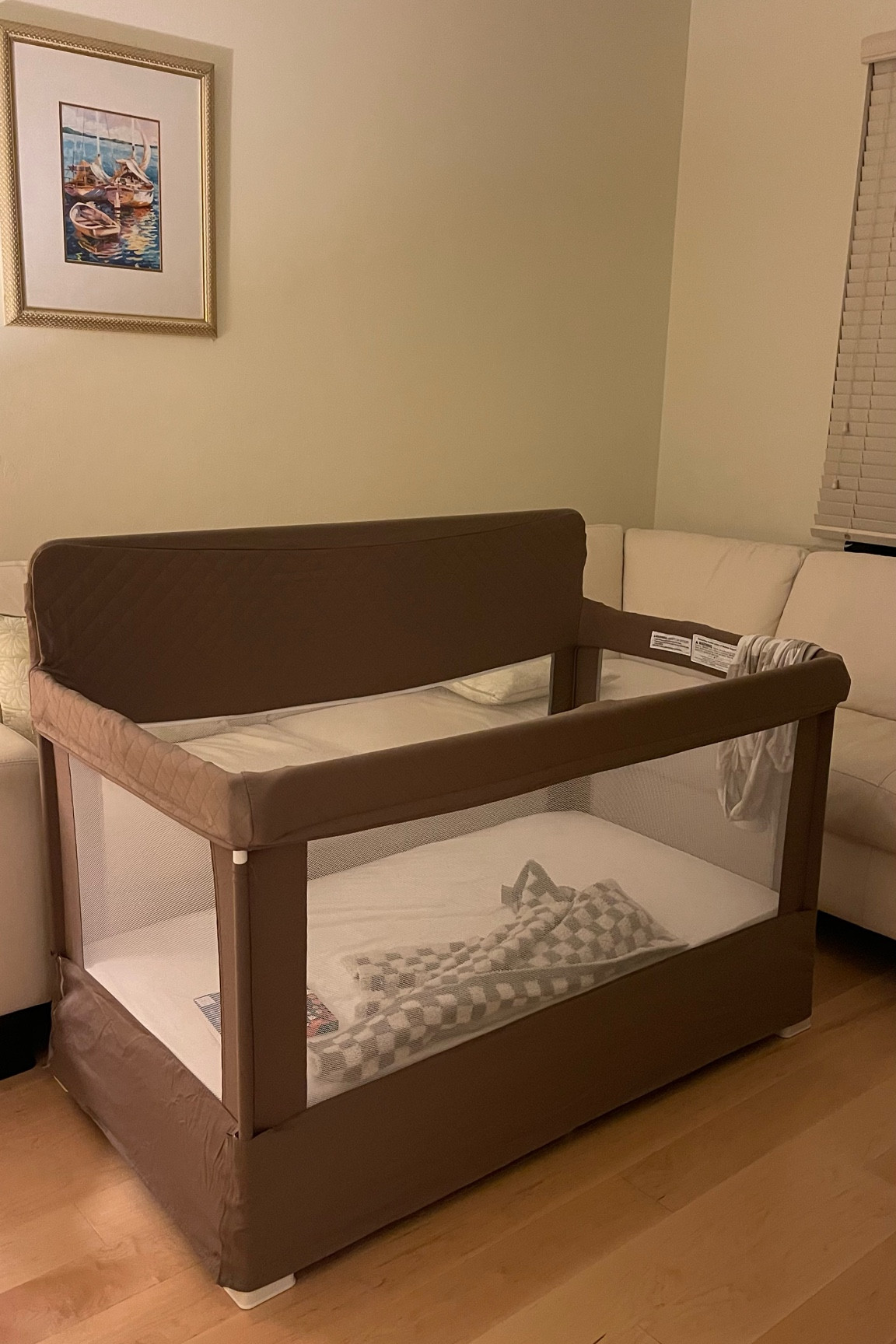 This portable full size crib was such a game changer for our toddler! It breaks down, is soft and easy to put together, stores well, comes in so many colors, you just need a regular crib mattress and sheet! Perfect for vacation home or grandparents house 

#LTKTravel #LTKFamily #LTKKids