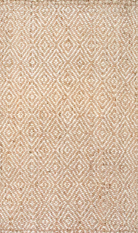 Natural Handwoven Jute Birdseye Diamond Area Rug | Rugs USA