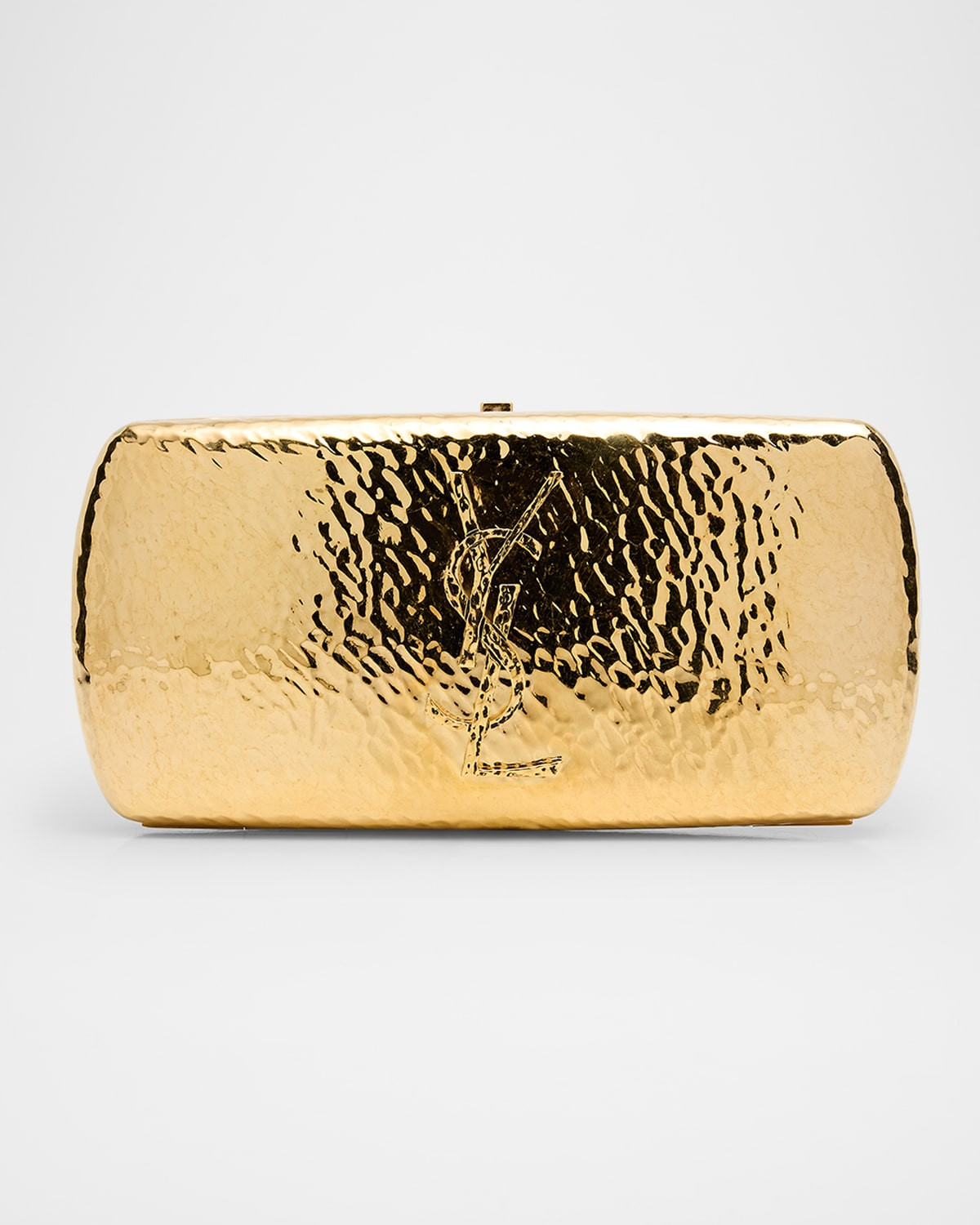 Martele YSL Clutch Bag in Hammered Metal | Neiman Marcus