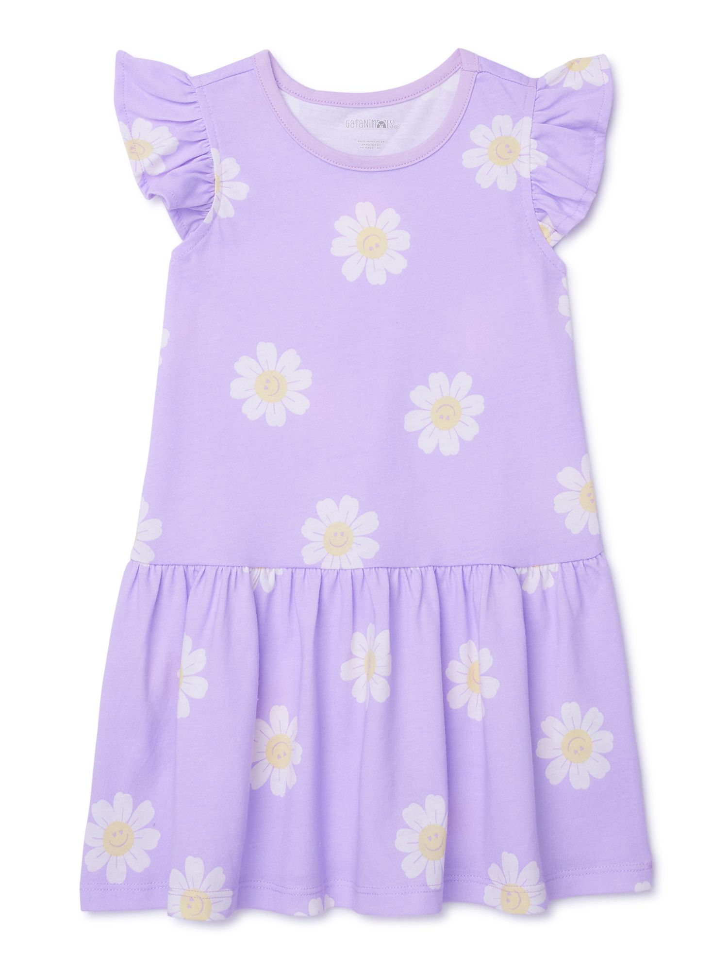 Garanimals Toddler Girl Flutter Sleeve Print Dress, Sizes 12M-5T | Walmart (US)