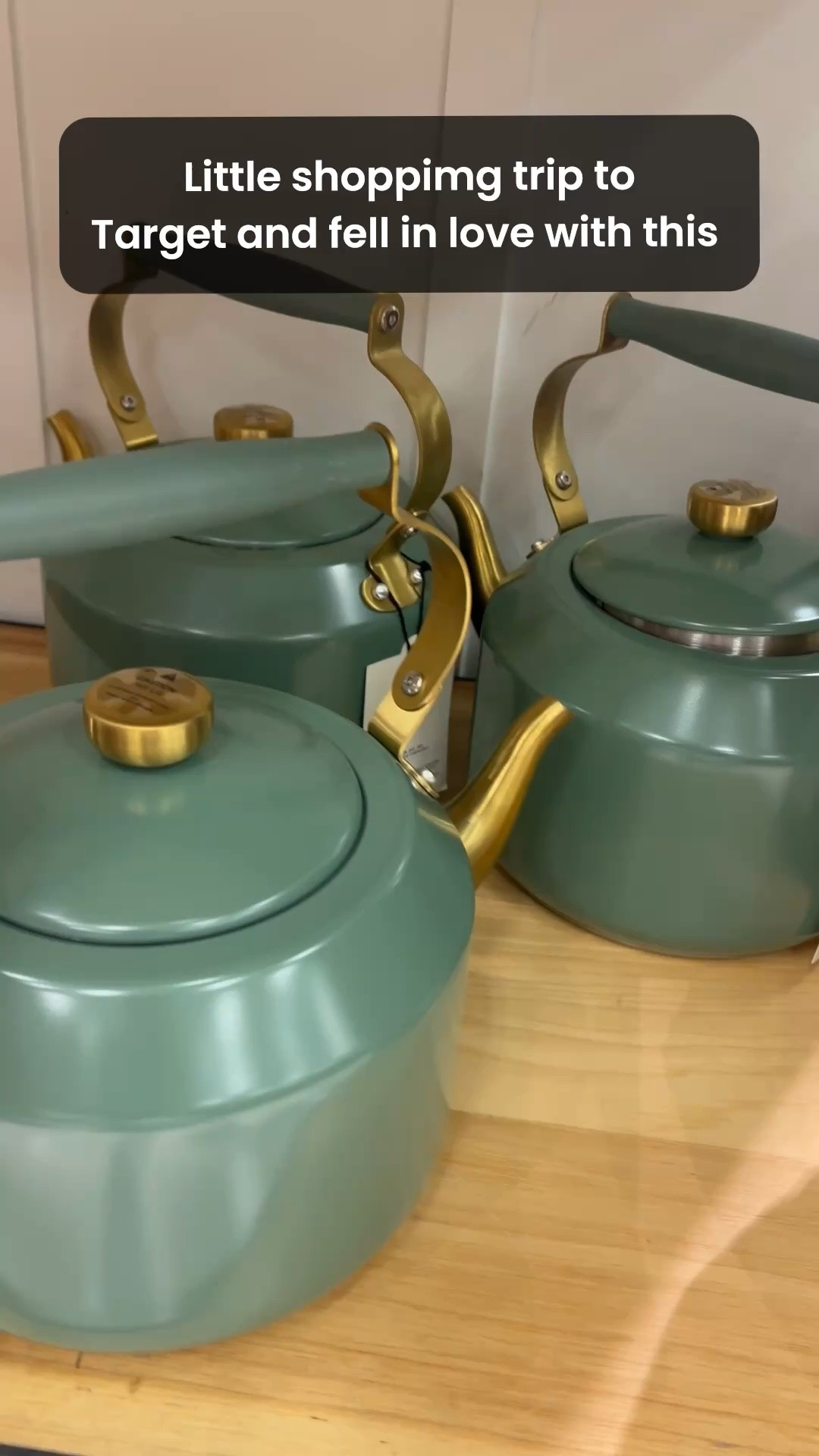 I went to Target for actual necessities and saw this Hearth & Hand tea kettle. I don’t usually buy colored kitchen pieces, but this green is so pretty in person. I love a mostly neutral kitchen with little touches of blue or green, and this feels like a good way to do that. It comes in creamy white and gold as well if color is not your thing. I kind of think I need to go back for it.

#LTKHome #LTKSeasonal #LTKU