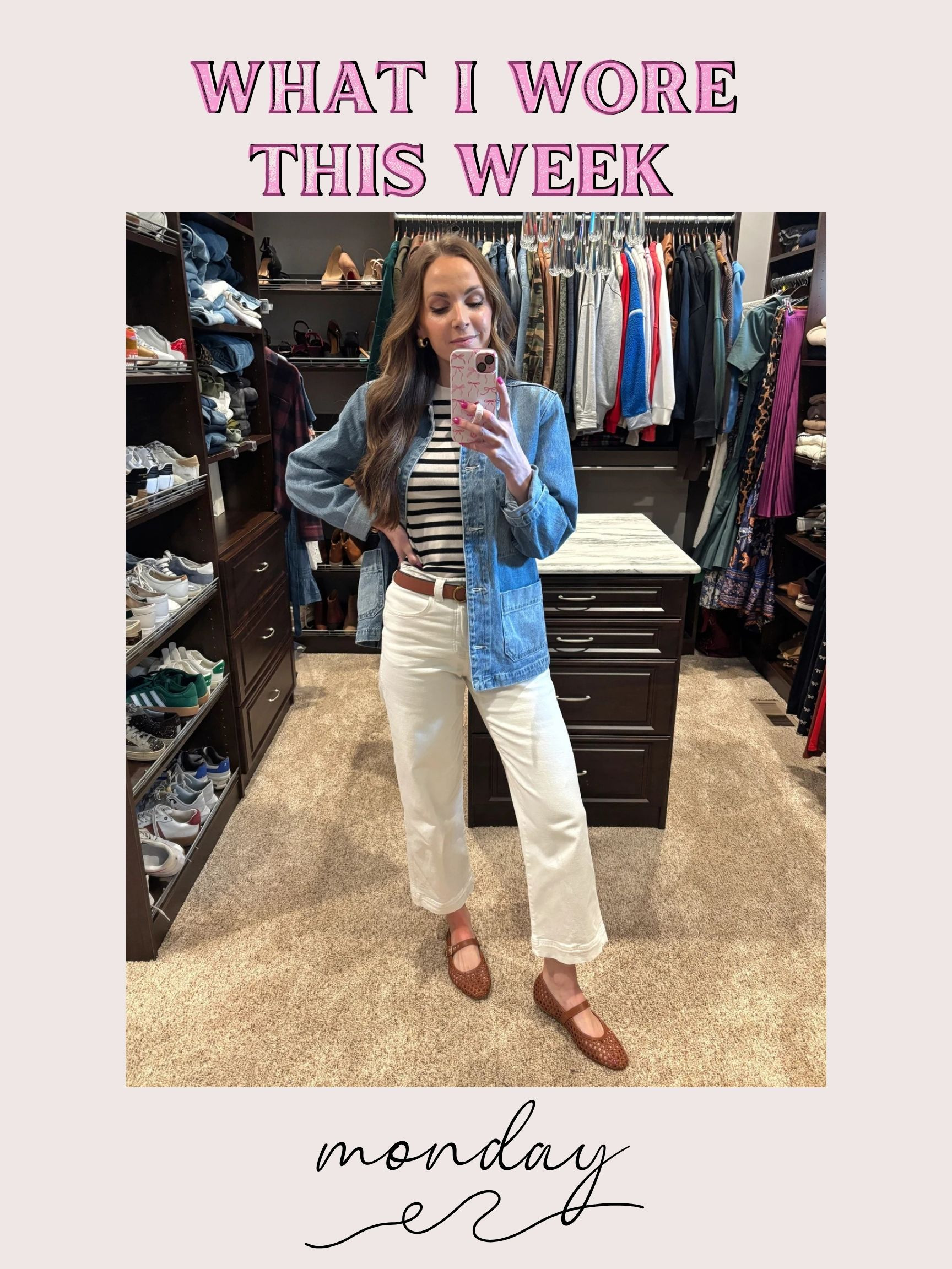 Casual spring style with denim jacket + striped tee + @madewell white jeans 

#LTKSeasonal #LTKStyleTip