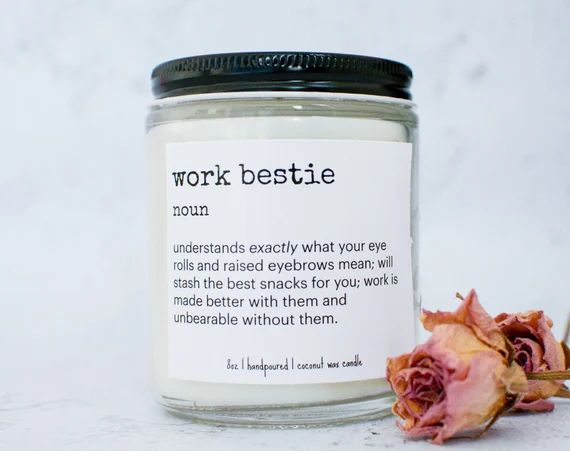 Work Bestie Gift Candle  Work Bestie Definition Candle  | Etsy | Etsy (US)