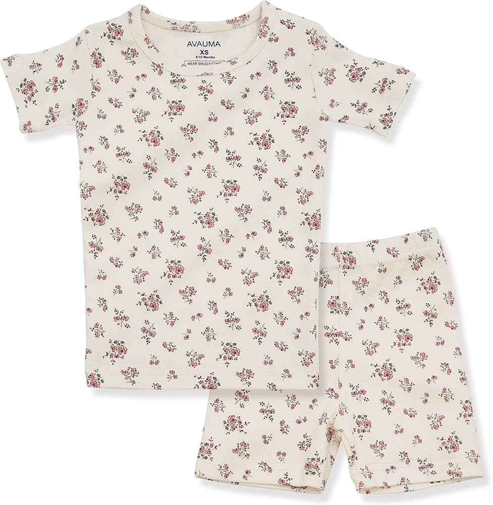 AVAUMA Baby Boys Girls Pajama Set 6M-7T Kids Cute Toddler Snug fit Pattern Design Pjs Cotton Slee... | Amazon (US)