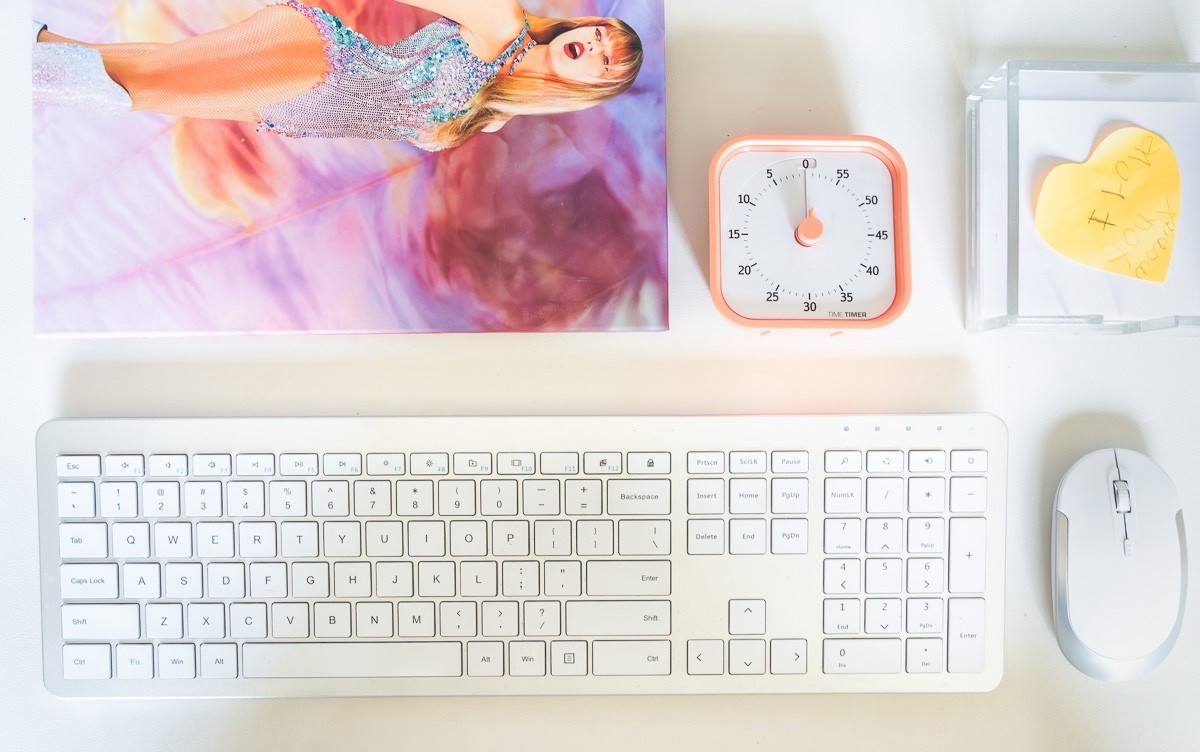 I try to keep my home office desktop accessories to a minimum, but love to have items that are functional, and pretty, close by. home decor home office decor office desktop styling timer wireless keyboard and mouse memo holder

#LTKStyleTip 

#LTKFindsUnder50 #LTKHome