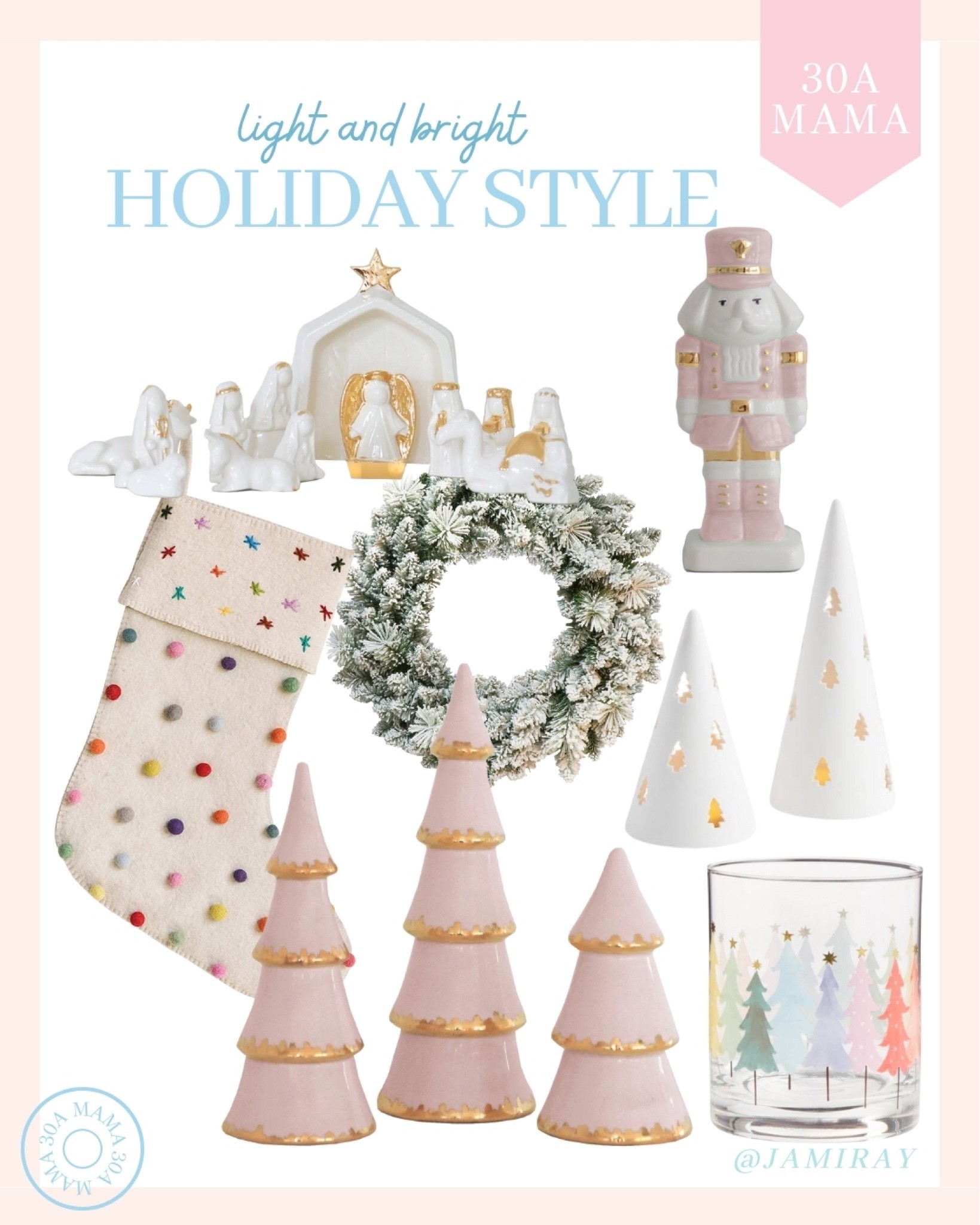Light and bright holiday style. 
- pastel Christmas 
- pastel holiday 
- pink nutcracker 
- nativity scene 


#LTKhome #LTKSeasonal #LTKHoliday
