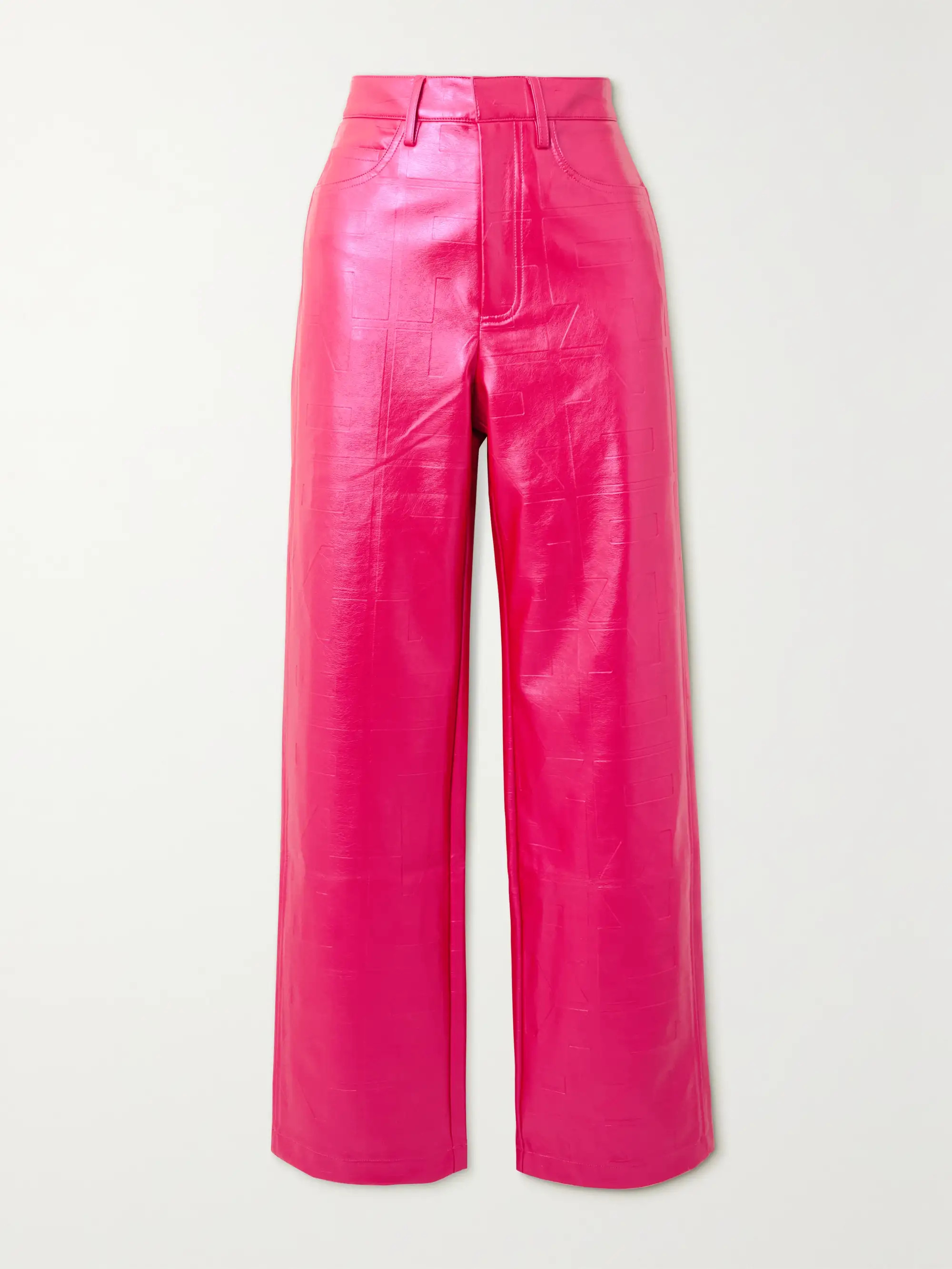 Rotie embossed recycled faux leather straight-leg pants | NET-A-PORTER (US)