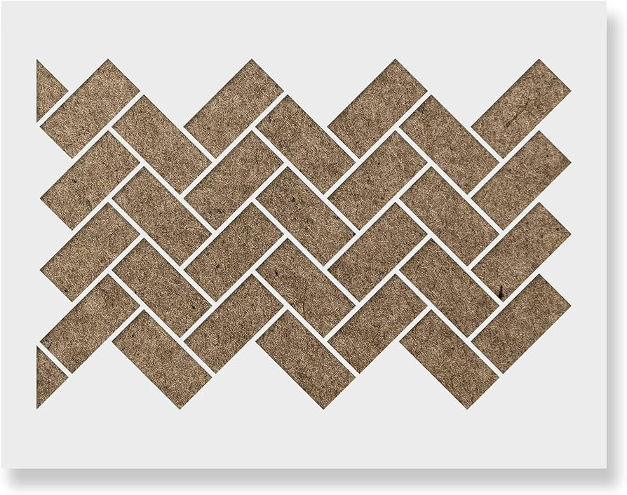 Basic Brick Angle Pattern Wall Stencil - Decorate Your Home for Less - Use This Large Wall Stenci... | Amazon (US)