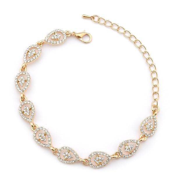 Topwholesalejewel Wedding Bracelet Gold Plating Multi Link Bracelet | Amazon (US)
