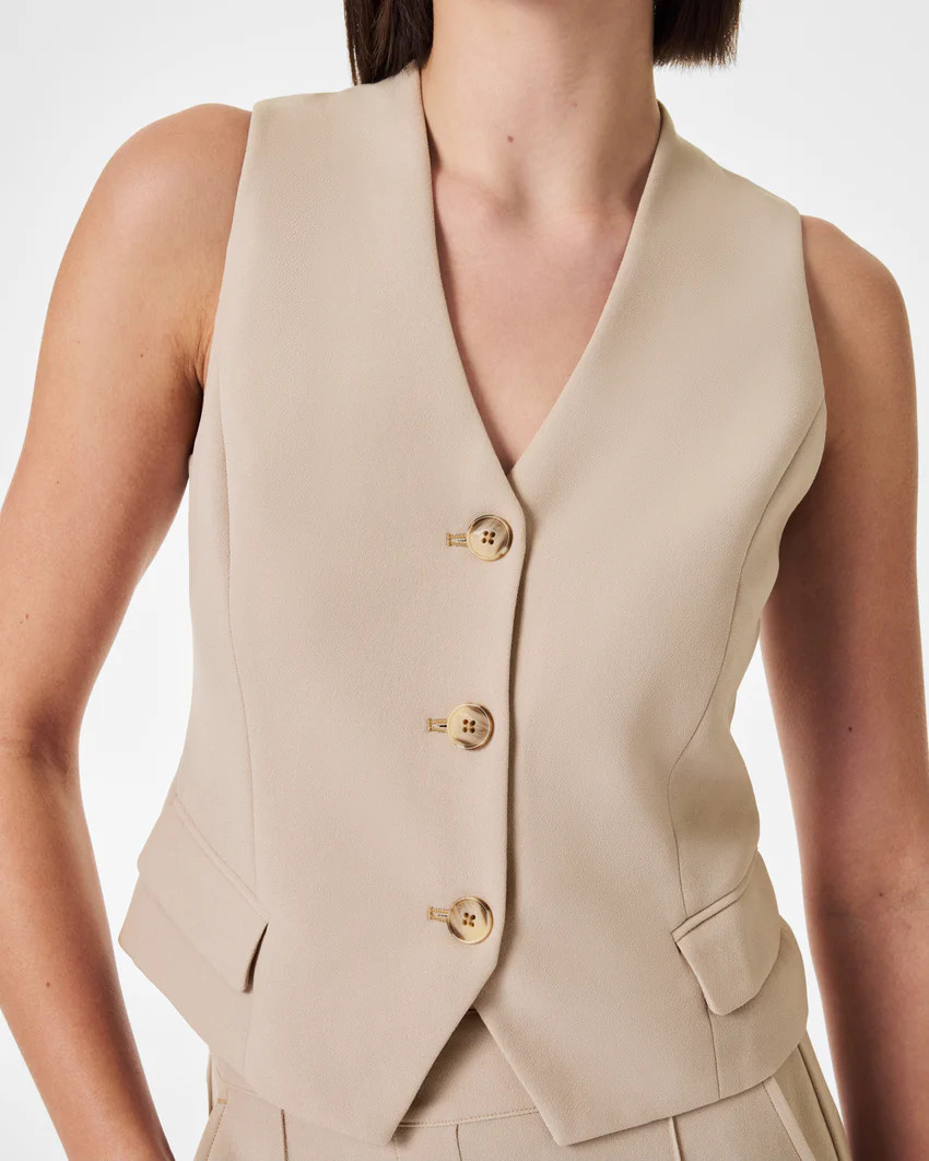 Carefree Crepe Vest Top | Spanx