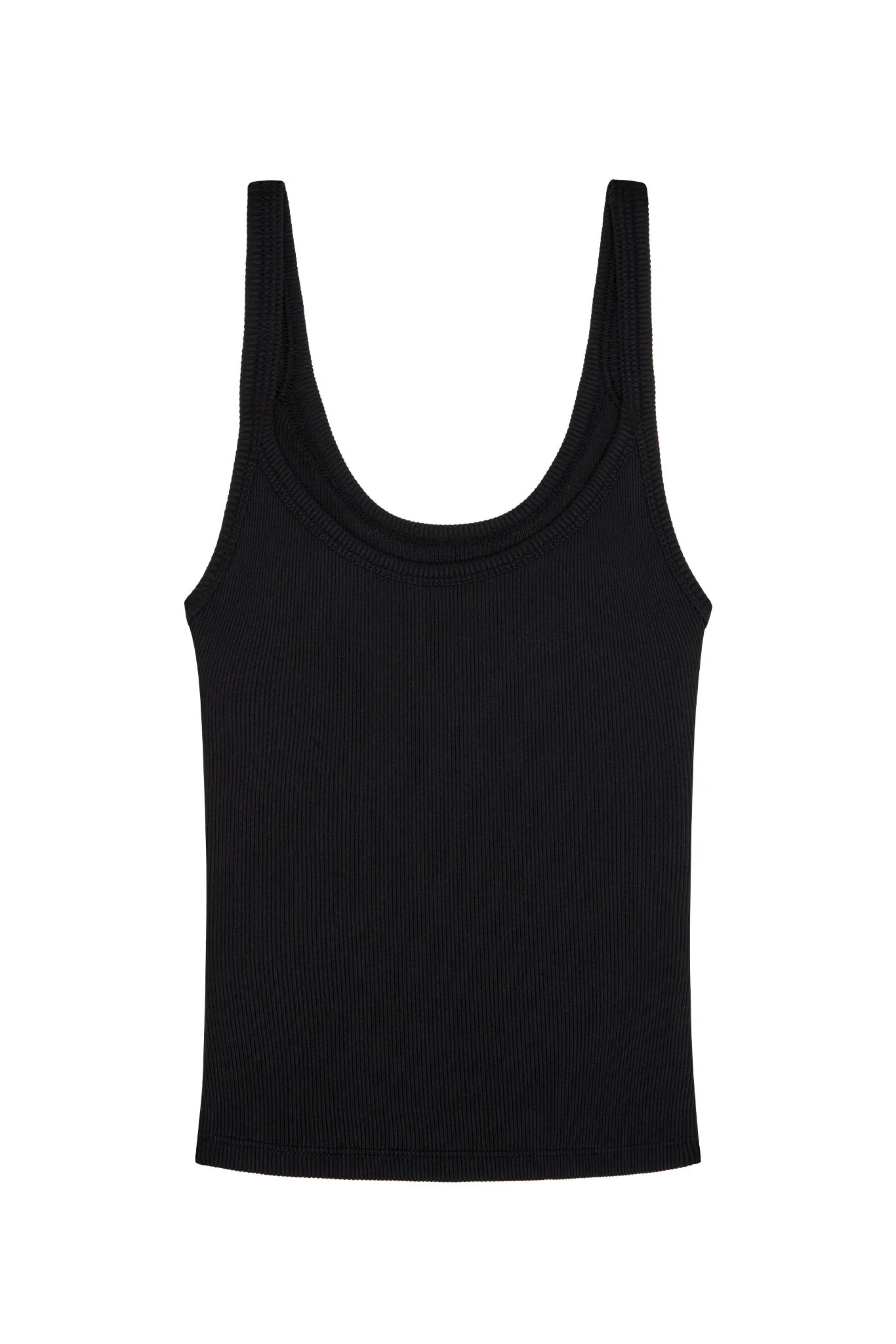 Devin Tank Long - Black Rib | Monday Swimwear